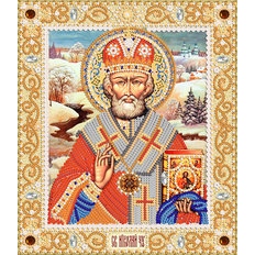 изображение: схема для вышивки бисером иконы Св. Николай Чудотворец