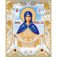 изображение: икона для вышивки бисером Покров Пресвятой Богородицы