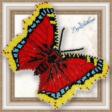 Набор для вышивания бисером на пластиковой канве Бабочка NYMPHALIS ANTIOPA