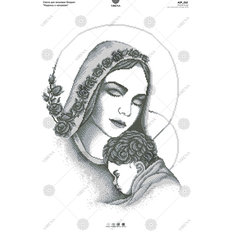 фото: схема для вышивки бисером Мадонна с младенцем