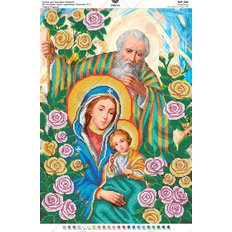 фото: схема для вышивки бисером по мотивам иконы О. Охапкина Святое Семейство