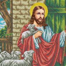 изображение: схема для вышивки бисером Иисус стучит в дверь изображение: схема для вышивки бисером Иисус стучит в дверь