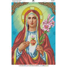 изображение: схема для вышивки бисером Непорочное Сердце Марии