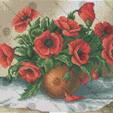 фото: схема для вышивки бисером Маки