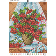 изображение: схема для вышивки бисером Калина