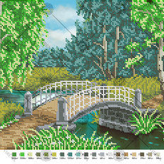 изображение: схема для вышивки бисером Мостик