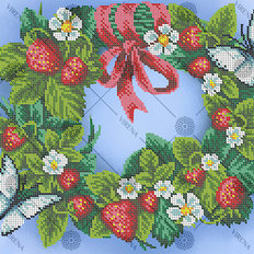изображение: схема для вышивки бисером Венок