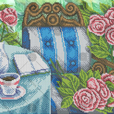 изображение: схема для вышивки бисером Летний сад