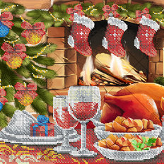 фото: схема для вышивки бисером Рождественский вечер