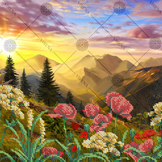 фото: схема для вышивки бисером Горный пейзаж