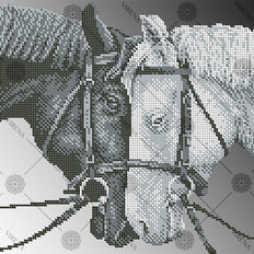 фото: схема для вышивки бисером Лошади