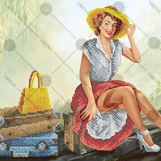 фото: схема для вышивки бисером Девушка