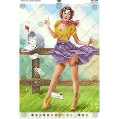 фото: схема для вышивки бисером Девушка