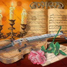 фото: схема для вышивки бисером Скрипка