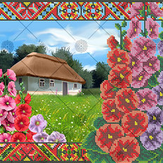 фото: схема для вышивки бисером Домик