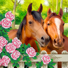 фото: схема для вышивки бисером Лошади