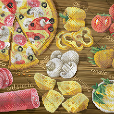 фото: схема для вышивки бисером Пицца