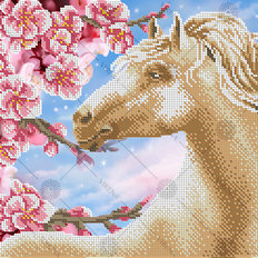 фото: схема для вышивки бисером Конь