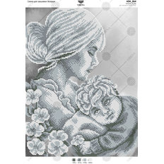 фото: схема для вышивки бисером и крестиком Мать и малыш