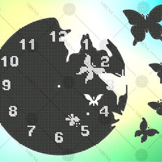 фото: схема для вышивки бисером Часы Бабочки