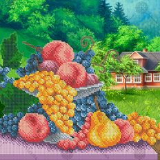 фото: картина, вышитая бисером, Натюрморт