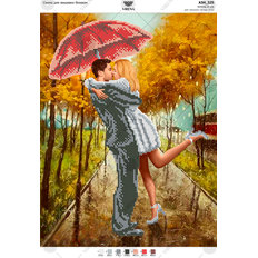 фото: картина, вышитая бисером, Влюблённая пара