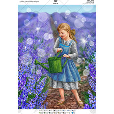 фото: картина, вышитая бисером, Девочка Весна