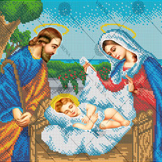 изображение: схема для вышивки бисером Иисус в колыбели изображение: схема для вышивки бисером Иисус в колыбели