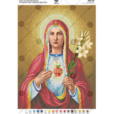 фото: схема для вышивки бисером Непорочное Сердце Марии