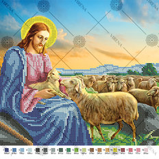 изображение: схема для вышивки бисером Иисус Добрый пастырь изображение: схема для вышивки бисером Иисус Добрый пастырь