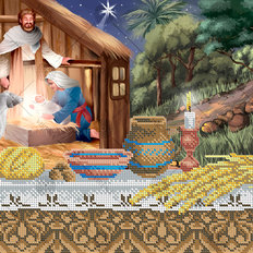 изображение: схема для вышивки бисером Рождественский вертеп изображение: схема для вышивки бисером Рождественский вертеп