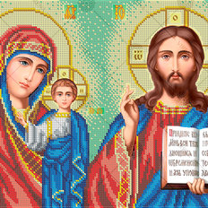 фото: схема для вышивки бисером Иисус Христос и БМ Казанская