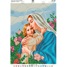 изображение: схема для вышивки бисером Богородица с малышом изображение: схема для вышивки бисером Богородица с малышом