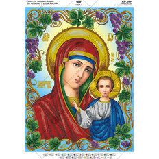 фото: схема для вышивки бисером икона БМ Казанская с Иисусом Христом