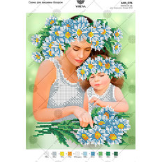 фото: картина, вышитая бисером, Мать и дочь фото: картина, вышитая бисером, Мать и дочь