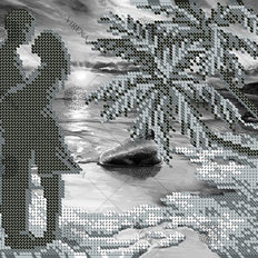 фото: картина, вышитая бисером, Влюблённая пара фото: картина, вышитая бисером, Влюблённая пара