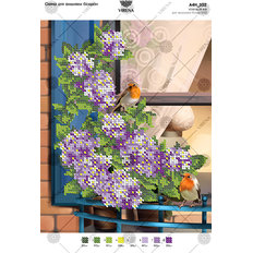 фото: картина, вышитая бисером, Пара птиц