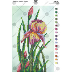 фото: картина, вышитая бисером, Цветок