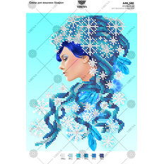 фото: картина, вышитая бисером, Девушка-зима фото: картина, вышитая бисером, Девушка-зима