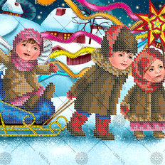 фото: картина, вышитая бисером, Новый Год фото: картина, вышитая бисером, Новый Год