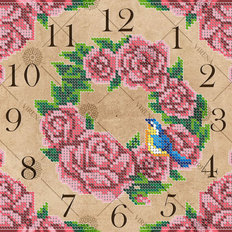 фото: схема для вышивки бисером Часы Розы