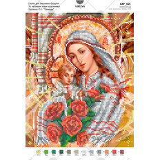 изображение: схема для вышивки бисером по мотивам иконы А. Охапкина Розы