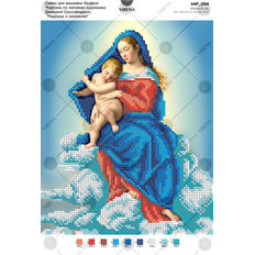 изображение: схема для вышивки бисером Картина по мотивам художника Джованни Сассоферрато Мадонна с младенцем