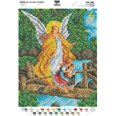 изображение: схема для вышивки бисером Ангел-Хранитель