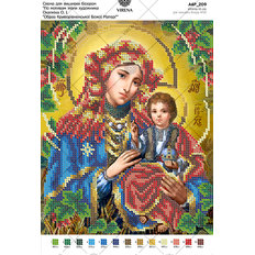 изображение: схема для вышивки бисером по мотивам иконы А. Охапкина Образ Криворовненской Божией Матери
