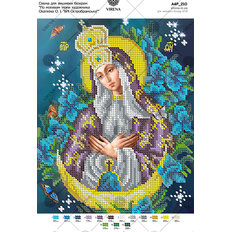 изображение: схема для вышивки бисером по мотивам иконы А. Охапкина Богородица Остробрамская