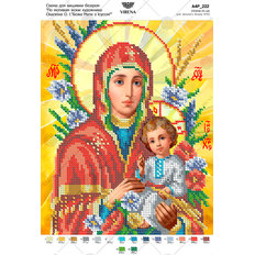 изображение: схема для вышивки бисером по мотивам иконы А. Охапкина Богородица с Иисусом