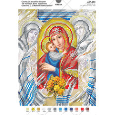 изображение: схема для вышивки бисером по мотивам иконы А. Охапкина Явление Святой Иконы