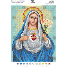 изображение: икона для вышивки бисером Непорочное Сердце Девы Марии
