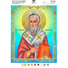 изображение: икона, вышитая бисером, Св. Геннадий Архиепископ Новгородский